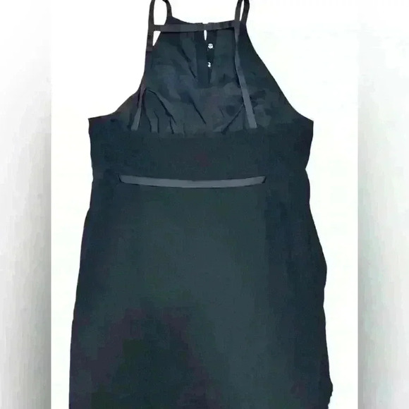 Rachel Comey Black cocktail halter peplum front slit dress Sz 2 - Picture 8 of 10